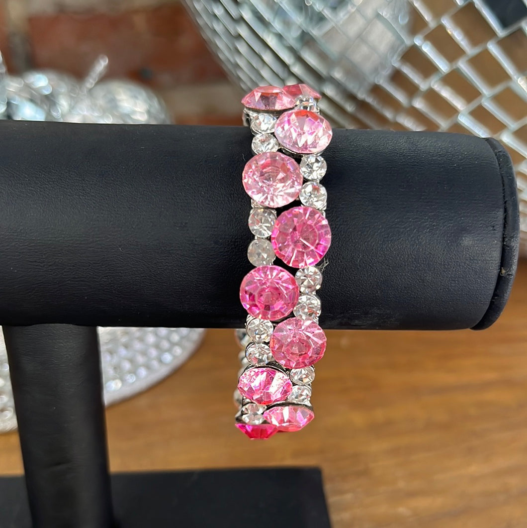 Pink Rhinestone Bracelet