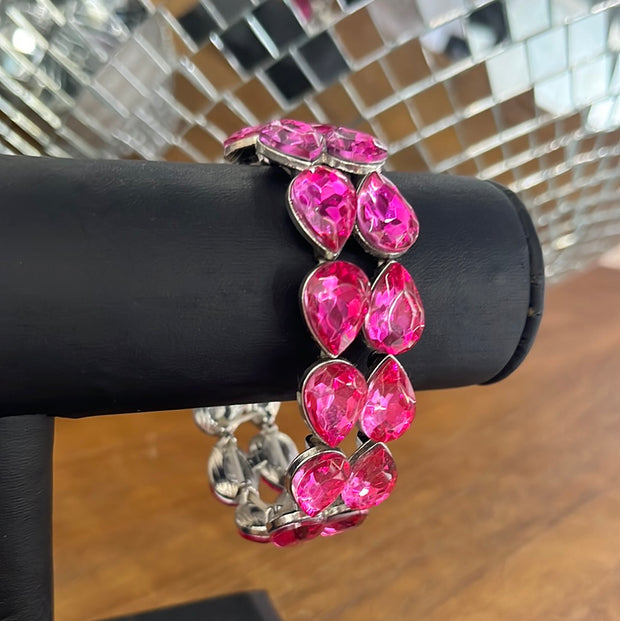 Pink Teardrop Bracelet