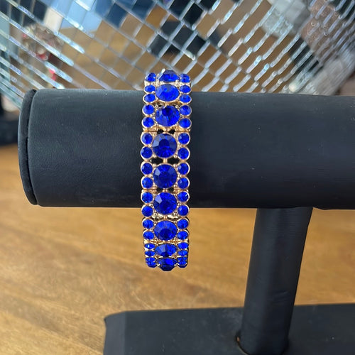 Royal Blue Bracelet with Gold Back