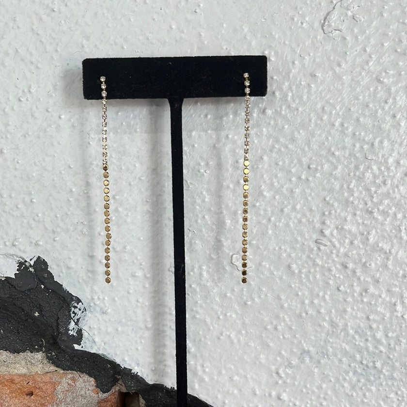 Single Gold Tassle Earrings