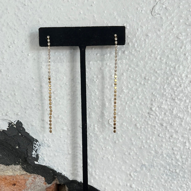 Single Gold Tassle Earrings