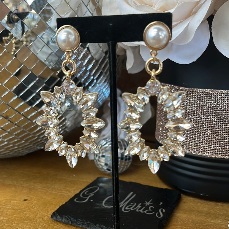 Gold Pearl Earrings