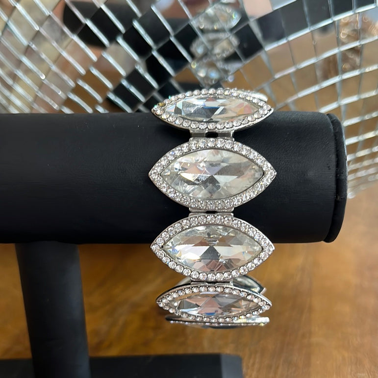 Silver/Rhinestone Bracelet