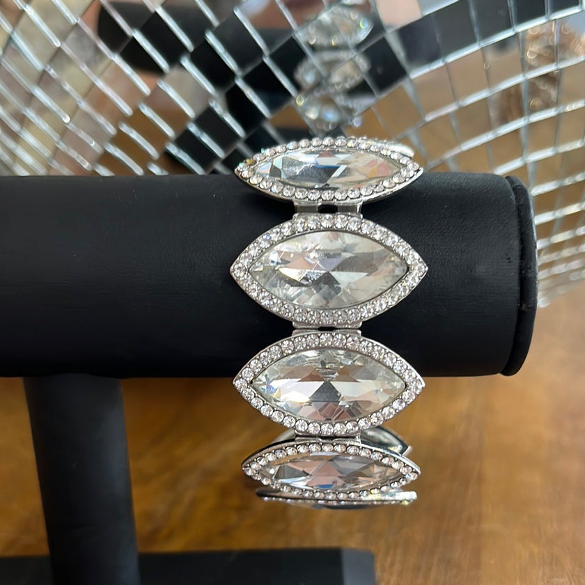 Silver/Rhinestone Bracelet