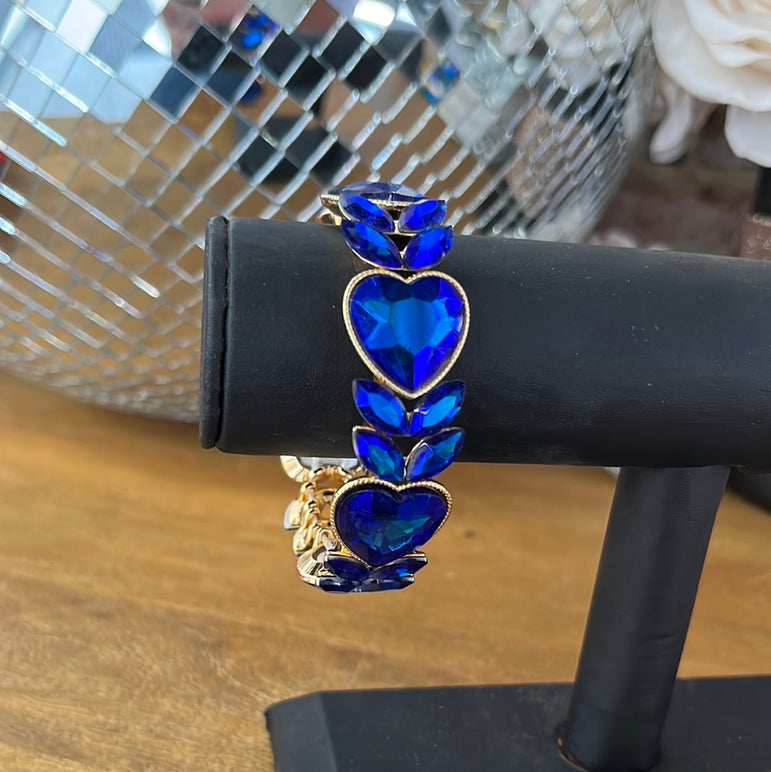 Heart Designed Royal Blue Bracelet