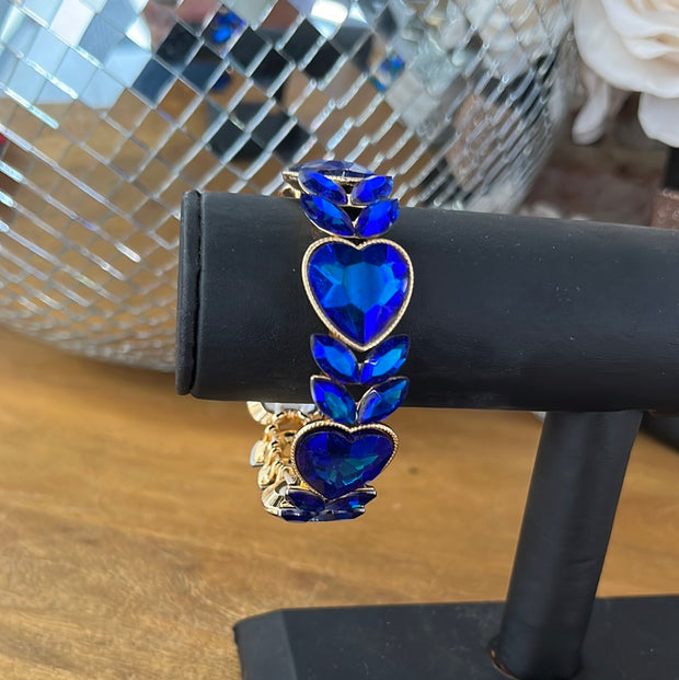 Heart Designed Royal Blue Bracelet
