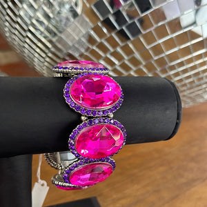Pink/Purple Oval Bracelet
