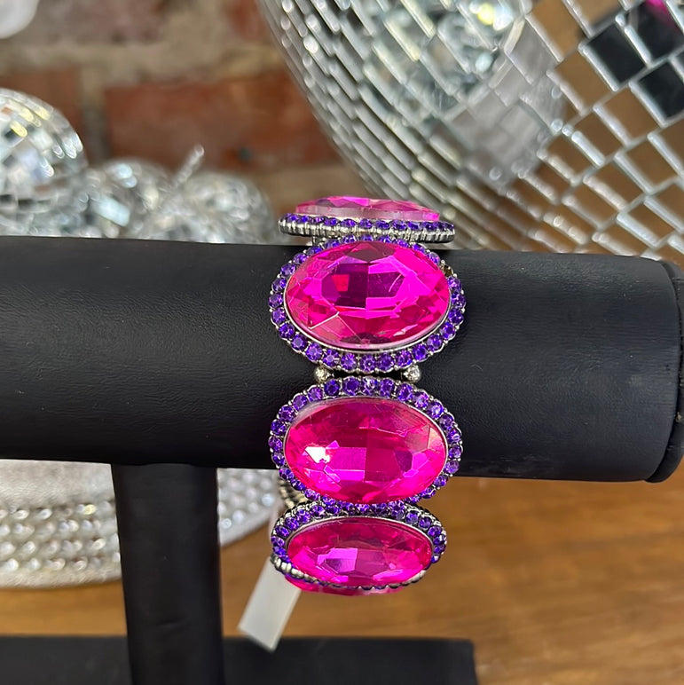 Pink/Purple Oval Bracelet