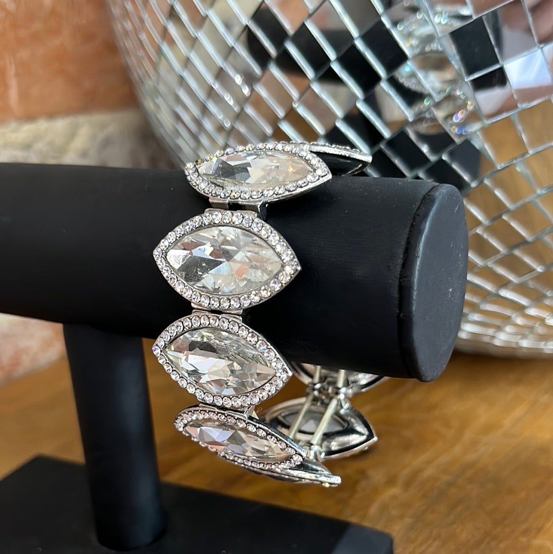 Silver/Rhinestone Bracelet