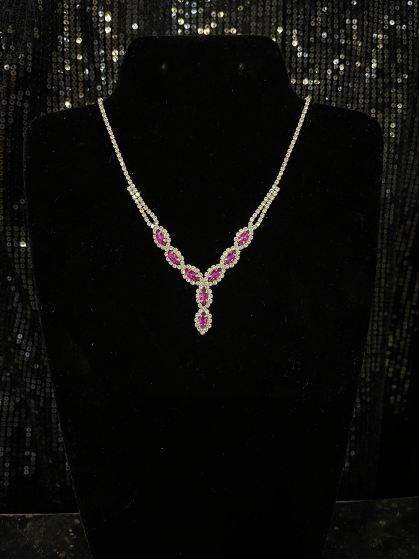 Silver/Pink Necklace