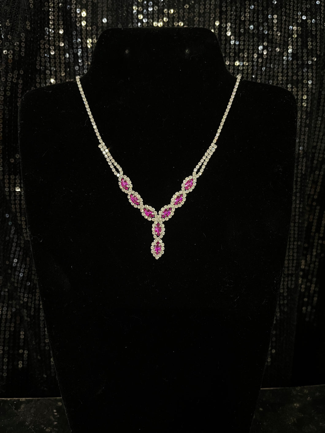 Silver/Pink Necklace