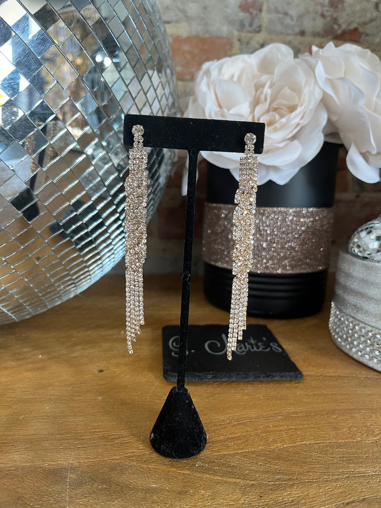 Silver Rhinestone Dangles