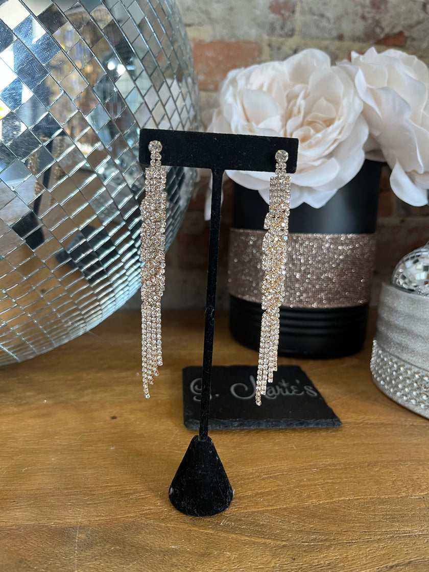 Silver Rhinestone Dangles