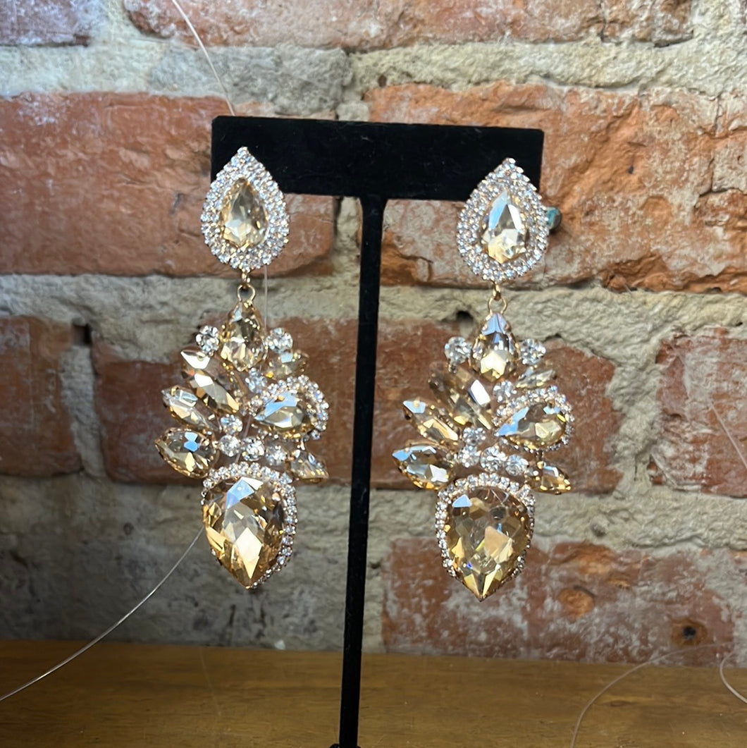 Silver/Gold Rhinestone Earrings