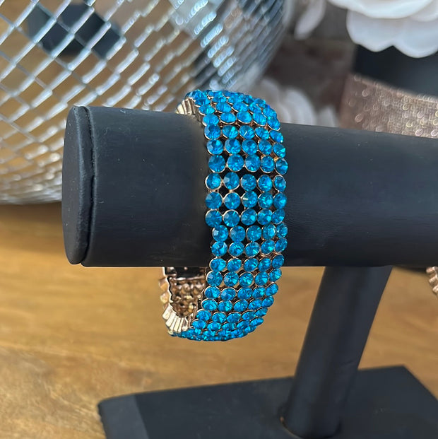 Aqua Blue Stoned Bracelet