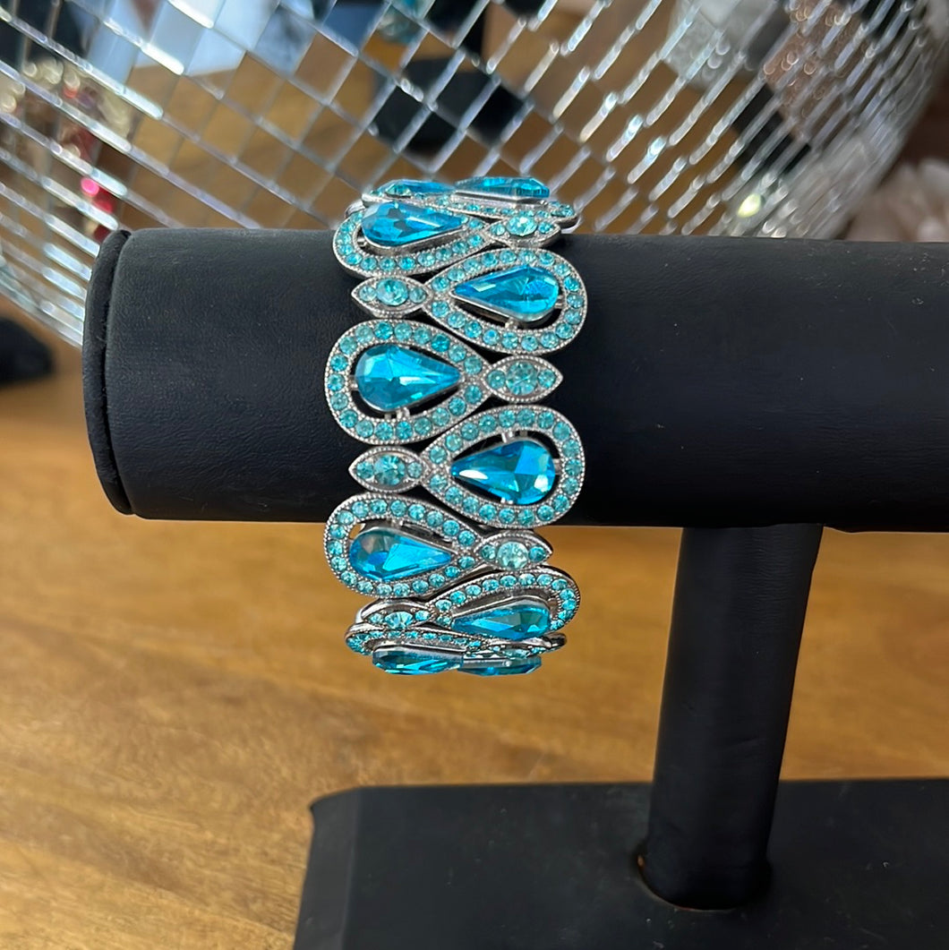 Aqua Teardrop Bracelet