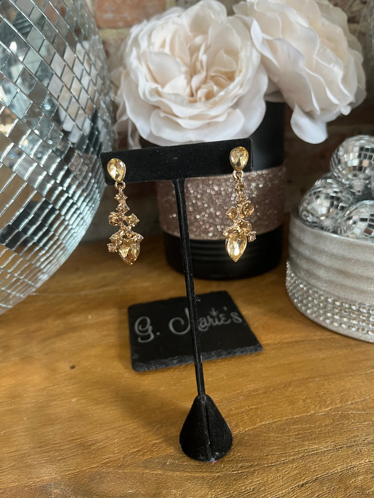 All Gold Drop Earrings