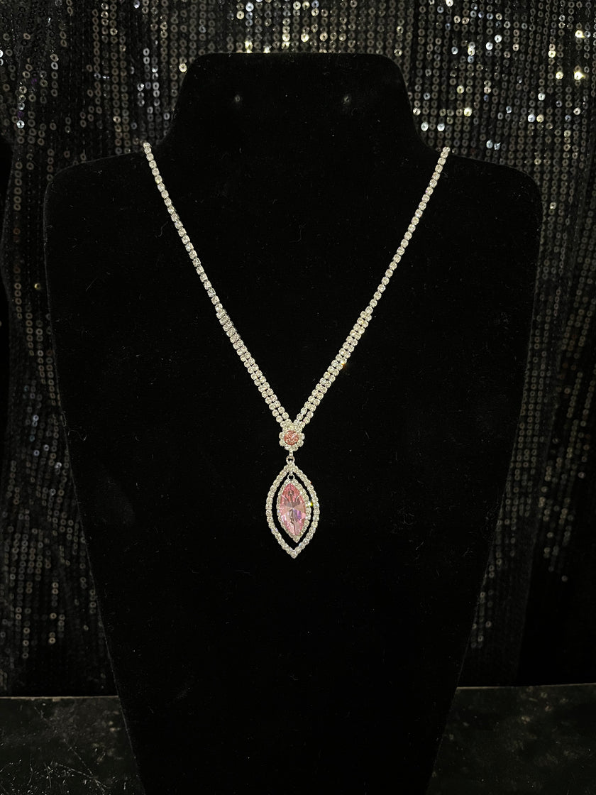 Silver/Light Pink Necklace