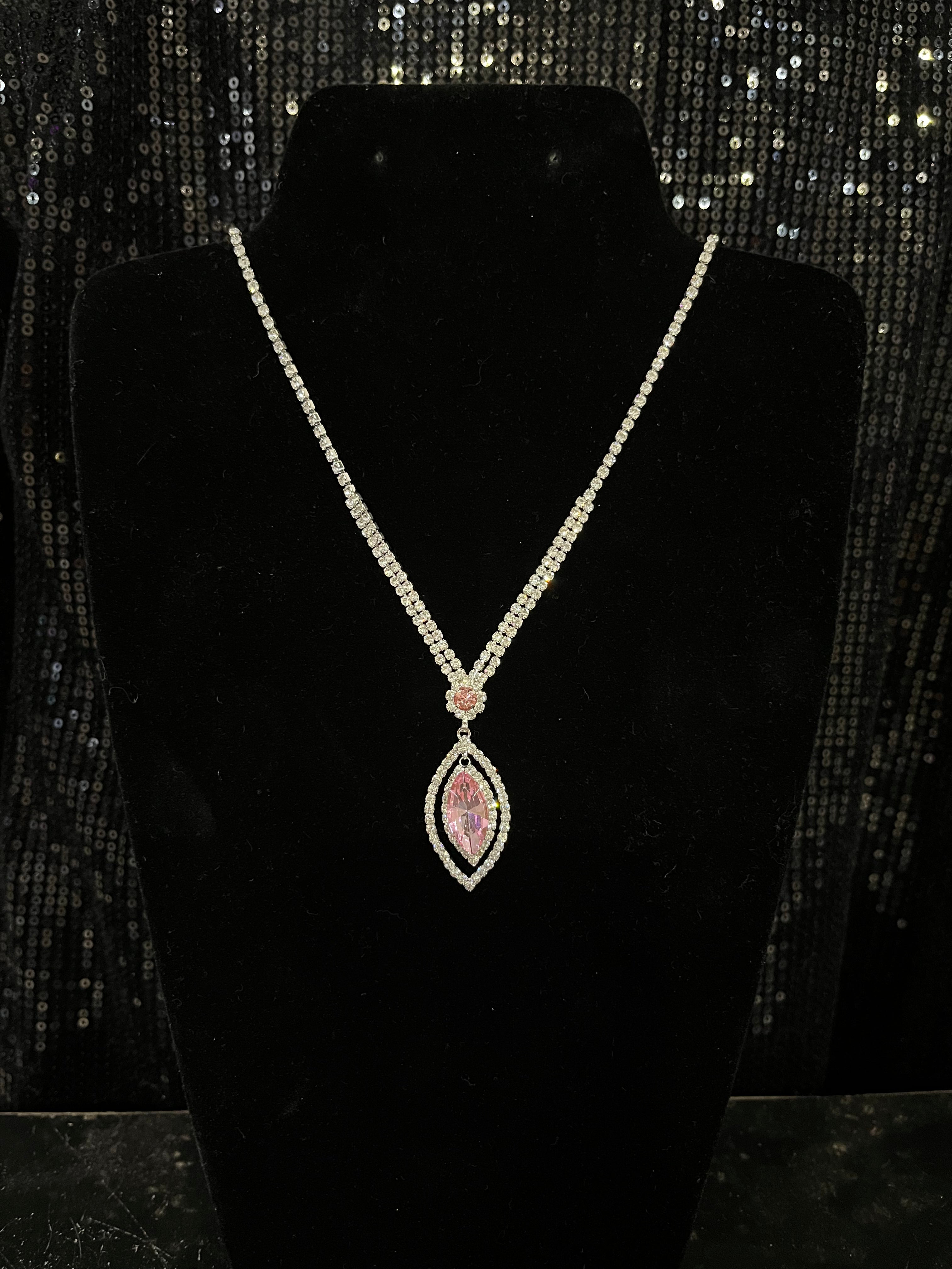 Silver/Light Pink Necklace