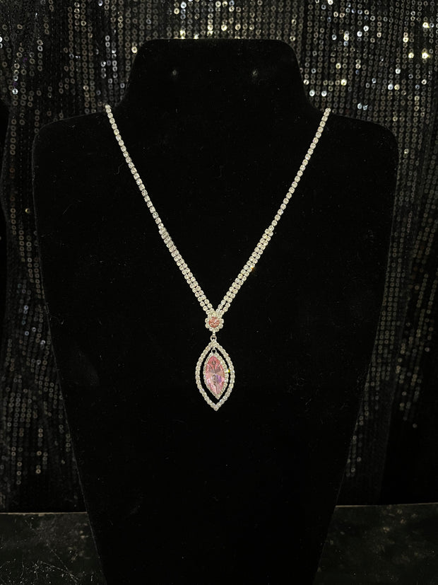 Silver/Light Pink Necklace