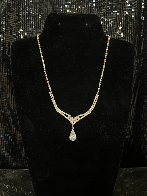 Gold Rhinestone Necklace