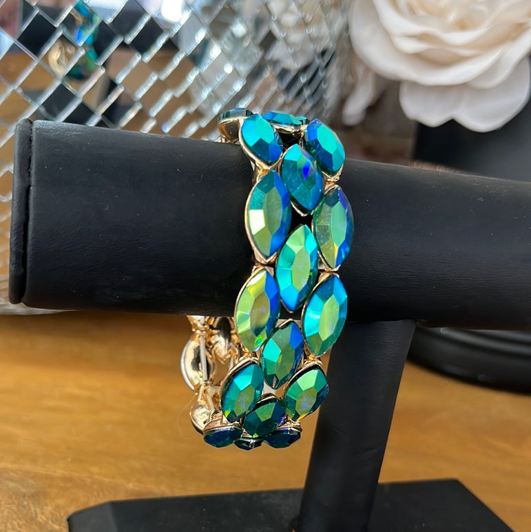 Oval Green/Yellow Shift Bracelet