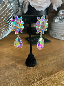 Clip-On AB Dangle Earrings