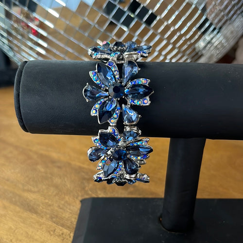 Midnight Blue Flower Bracelet