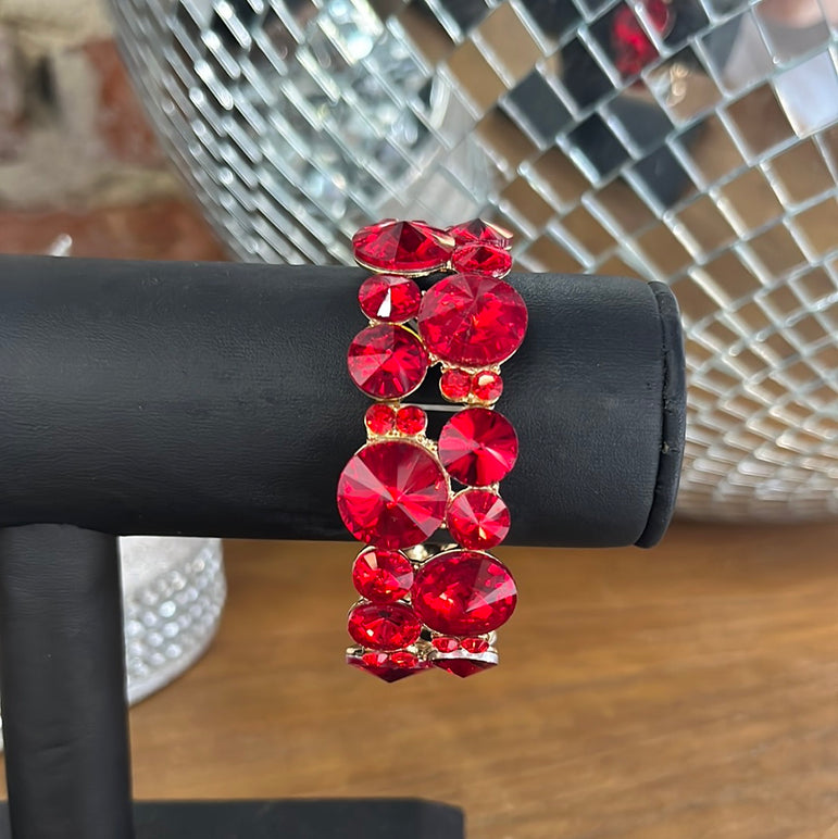 Red Rhinestone Bracelet
