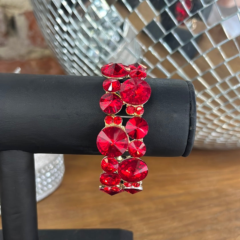 Red Rhinestone Bracelet