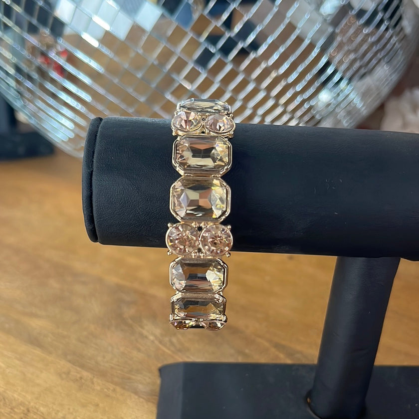 Gold Emerald Cut Bracelet