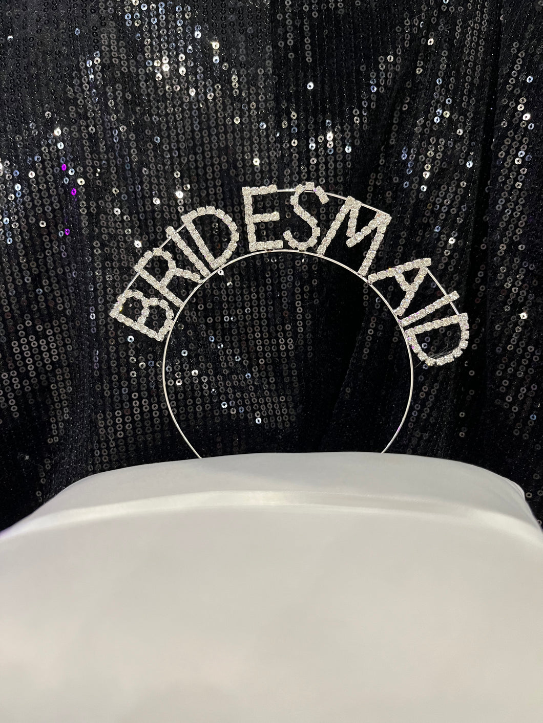 Silver “Bridesmaid” Headband