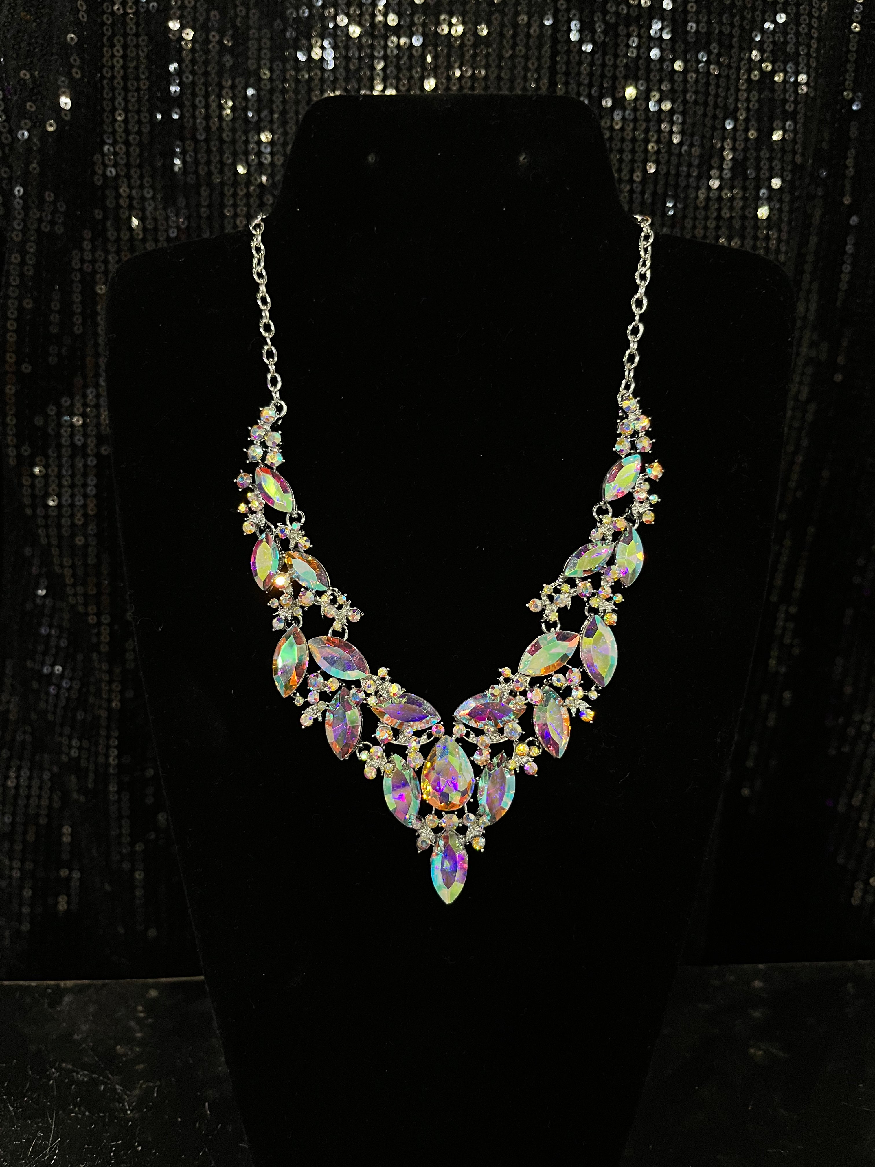 Large AB Stone Necklace