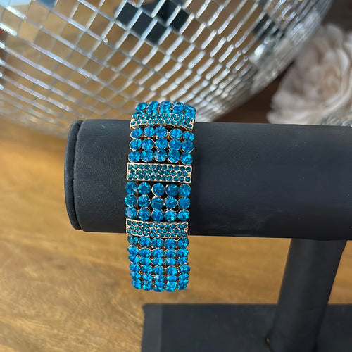 Aqua Blue Stoned Bracelet