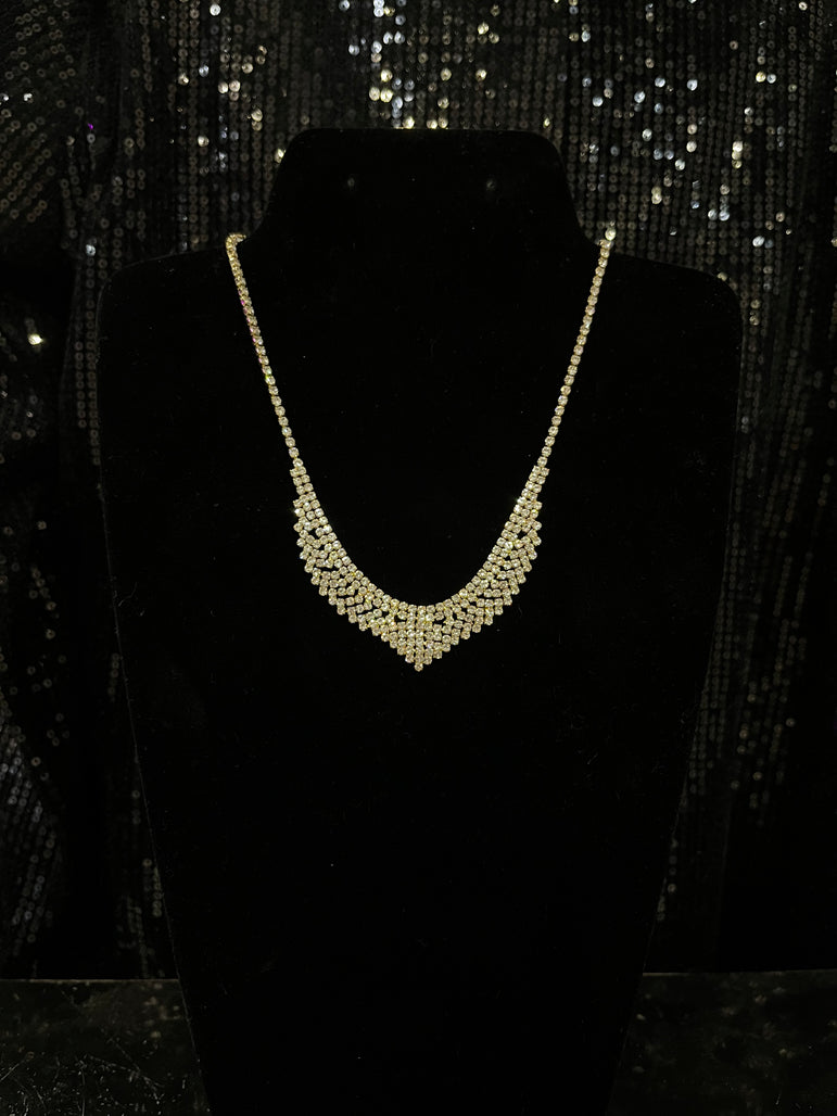 Gold Rhinestone Necklace