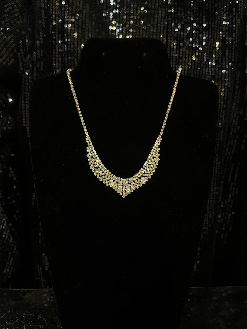 Gold Rhinestone Necklace