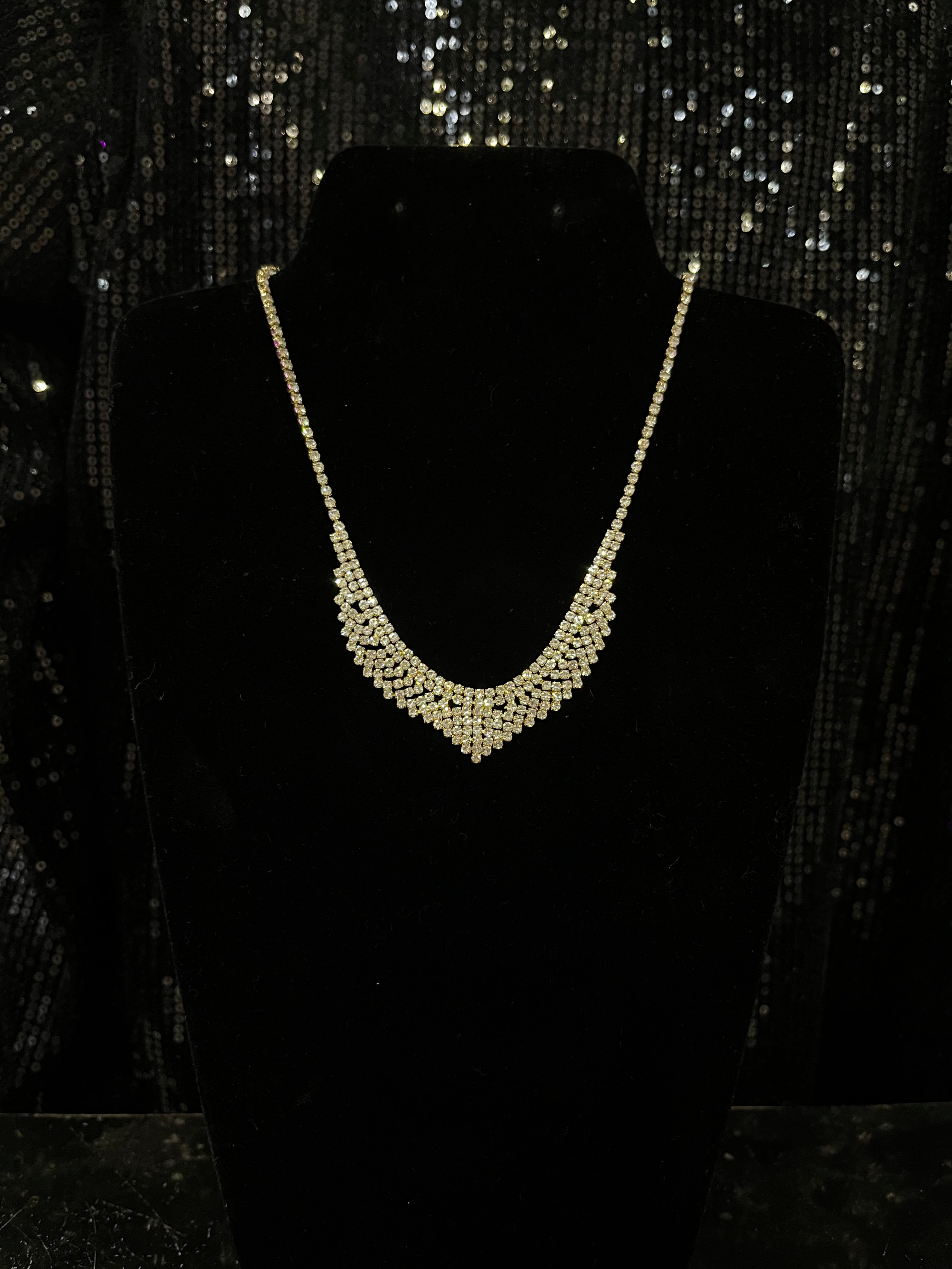 Gold Rhinestone Necklace