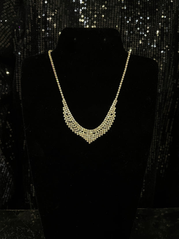 Gold Rhinestone Necklace