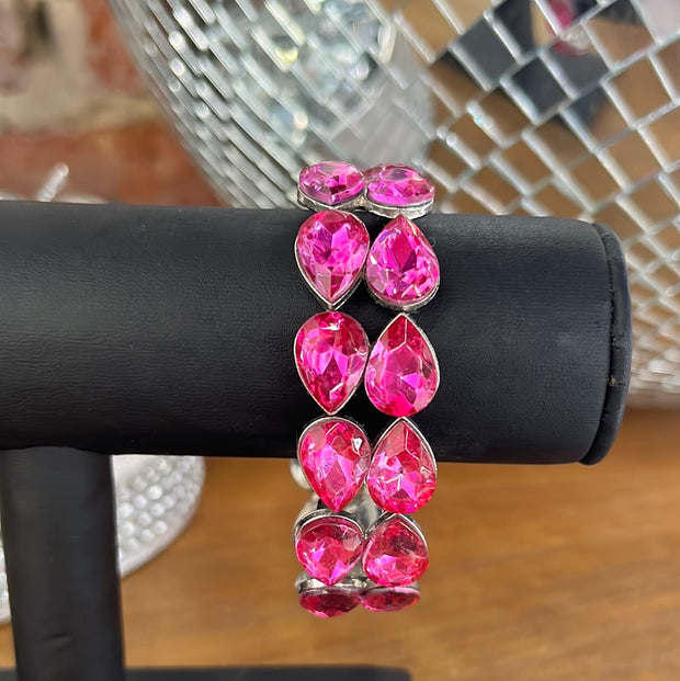 Pink Teardrop Bracelet