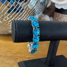 Load image into Gallery viewer, Aqua Blue Bracelet with Silver Back