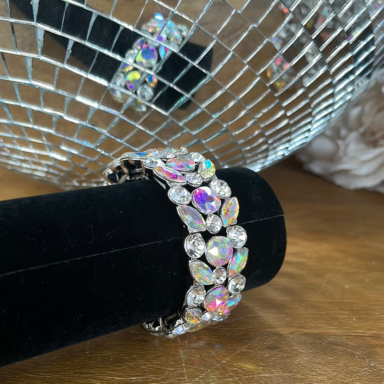 AB Circle Rhinestone Bracelet
