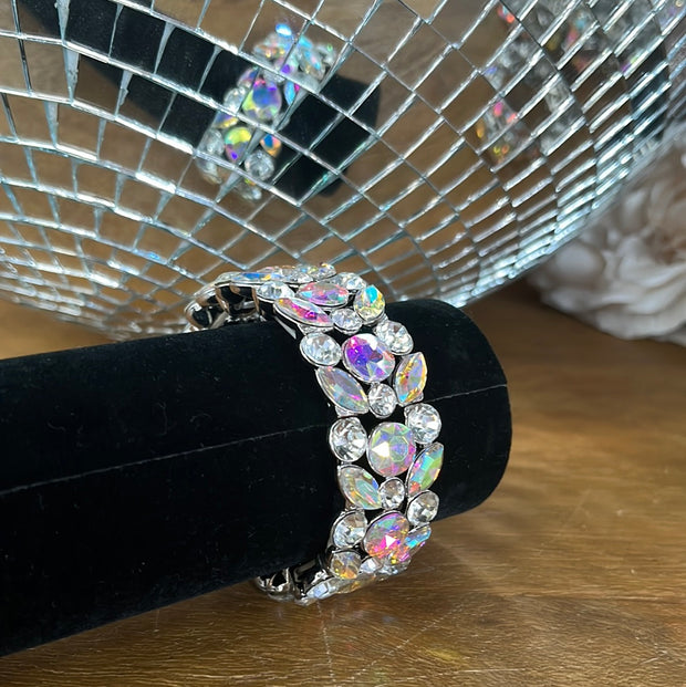 AB Circle Rhinestone Bracelet