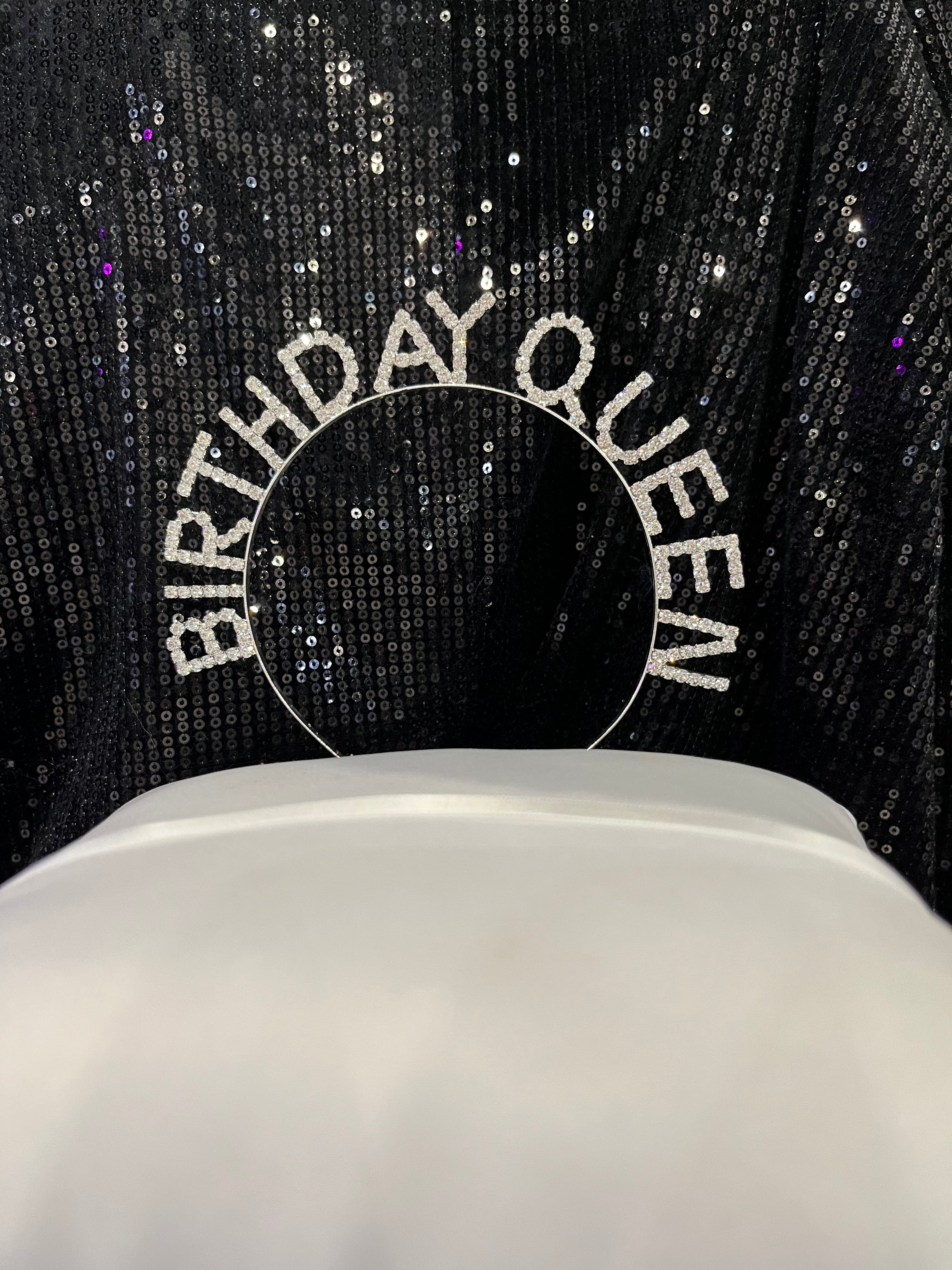 Silver “Birthday Queen Headband”