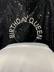 Silver “Birthday Queen Headband”