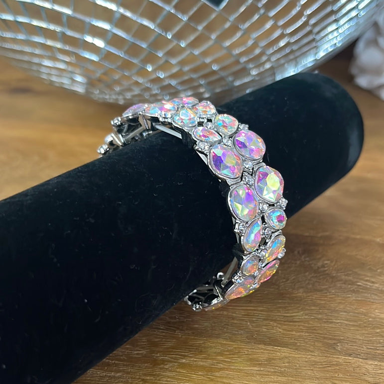 AB Teardrop Circle Cut Bracelet