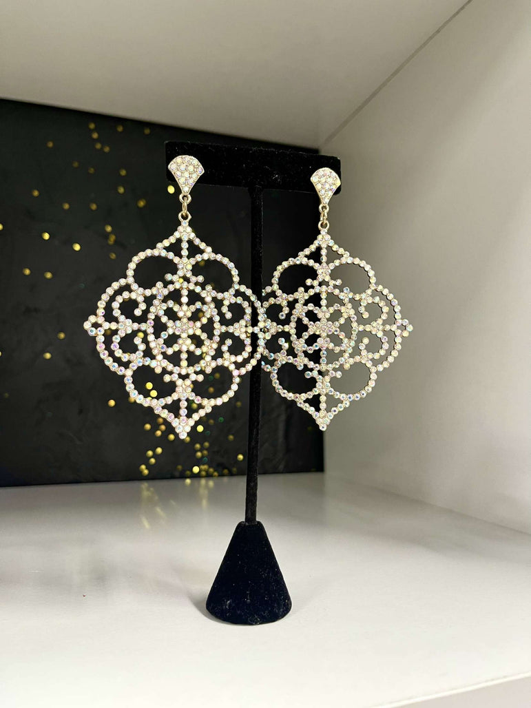 Chandelier AB Stone Earrings