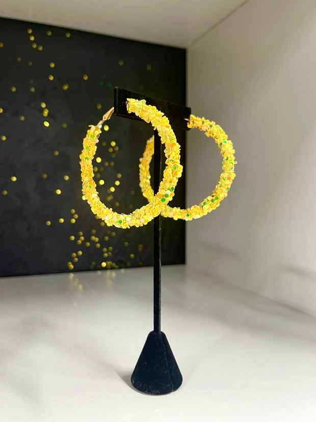 Glitter Hoops 65mm