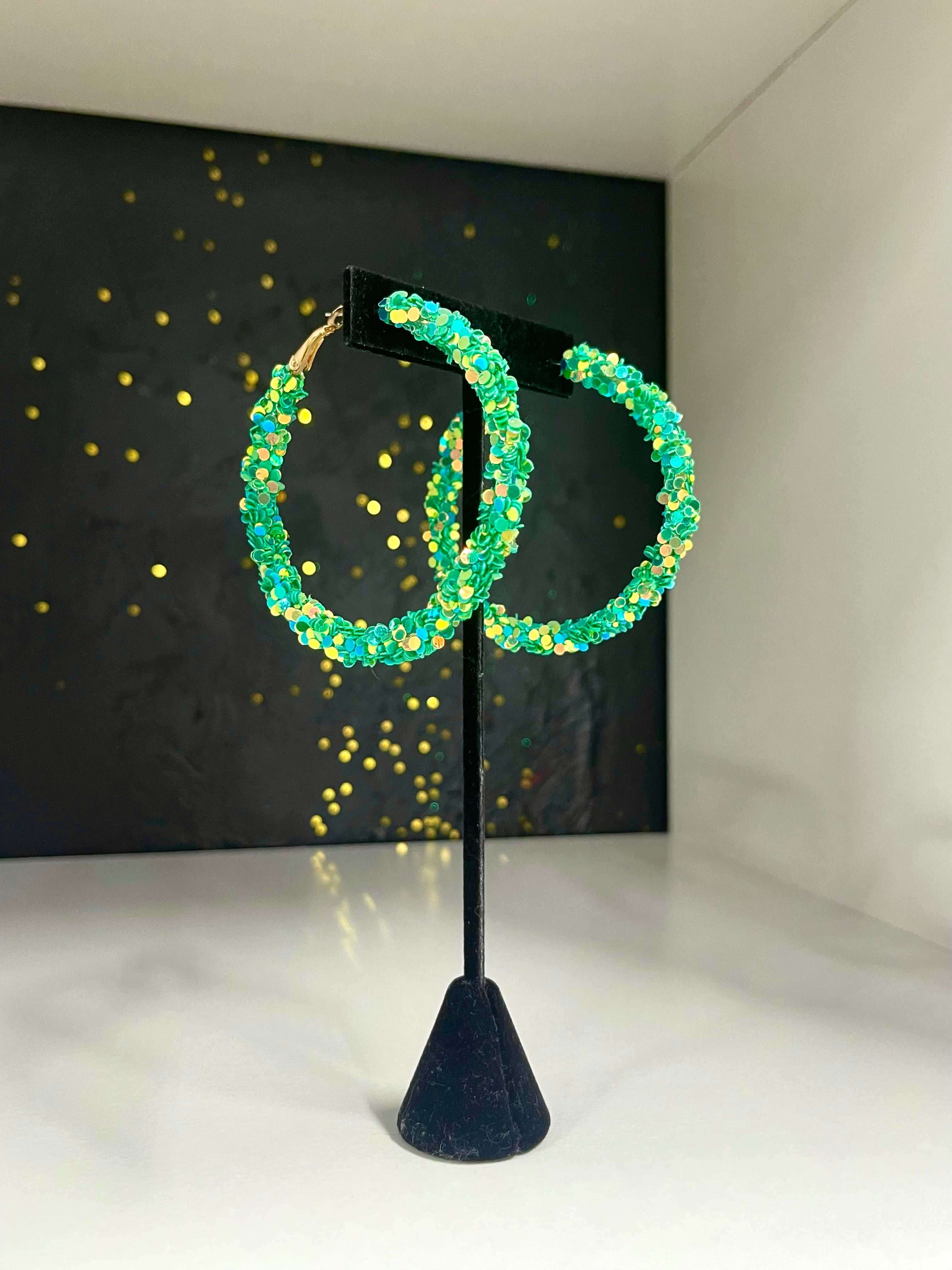 Glitter Hoops 65mm