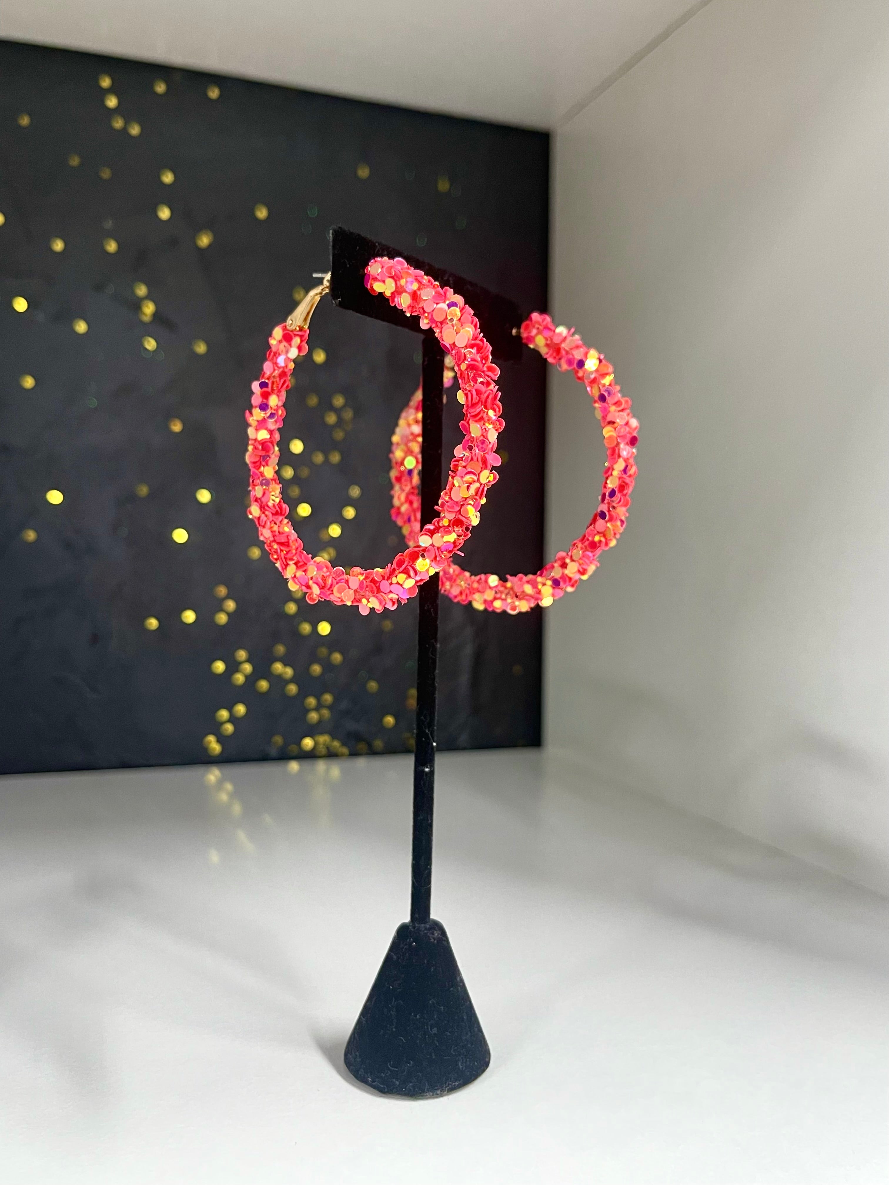 Glitter Hoops 65mm