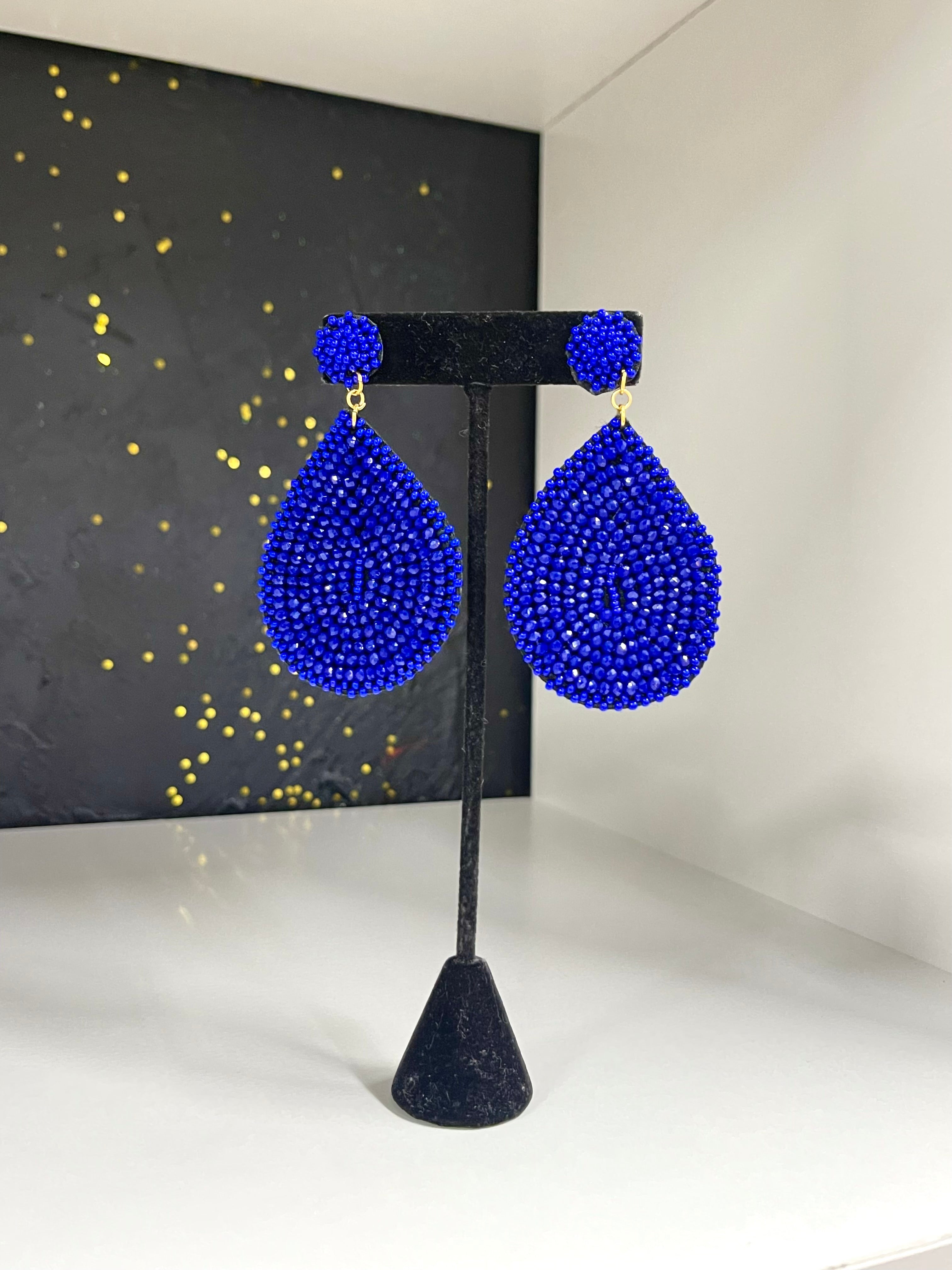 Teardrop Seed Bead Earrings
